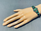 Early Vintage Native American Navajo Cerrillos Turquoise Sterling Silver Bracelet-Nativo Arts