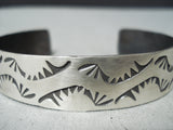 Exceptional Vintage Navajo Sterling Silver Bracelet Native American Old-Nativo Arts