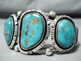 Peter Sanchez Isleta Royston Turquoise Sterling Silver Bracelet Native American-Nativo Arts