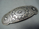 Exceptional Huge Navajo Sterling Silver Barrette Native American-Nativo Arts