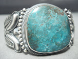 Very Important Vintage Native American Navajo Stanley Parker Turquoise Sterling Silver Bracelet-Nativo Arts