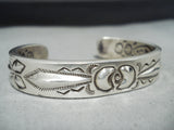 Native American Very Important Ray Adakai Sterling Silver Repoussed Bracelet-Nativo Arts