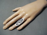 Expressive Vintage Hopi Sterling Silver Ring Native American Old-Nativo Arts
