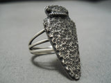 Incredible Vintage Native American Navajo John Begay Sterling Silver Arrowhead Ring-Nativo Arts