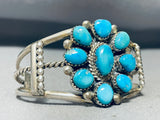 Superior Vintage Native American Navajo Morris Begay Turquoise Sterling Silver Bracelet-Nativo Arts