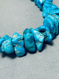 Native American Tremendous Vintage Santo Domingo Turquoise Sterling Silver Necklace-Nativo Arts