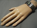 Very Rare Hachita Turquoise Vintage Native American Navajo Sterling Silver Bracelet-Nativo Arts