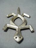 Whimsical Vintage Native American Navajo Sterling Silver Gecko Pin/ Pendant Old-Nativo Arts