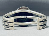 One Of The Best Female Artist Vintage Native American Navajo Turquoise Sterling Silver Bracelet-Nativo Arts