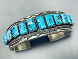 Thomas Tso (d.) Vintage Native American Navajo Turquoise Sterling Silver Bracelet-Nativo Arts