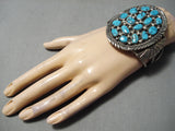 Marvelous Vintage Native American Navajo Turquoise Sterling Silver Bracelet-Nativo Arts