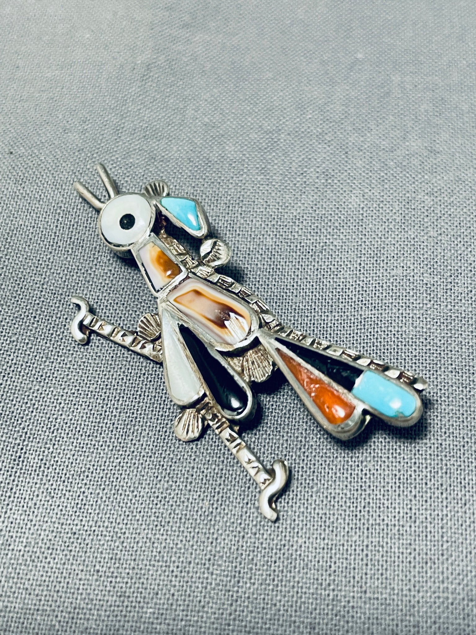 Noteworthy Vintage Native American Zuni Turquoise Sterling Silver