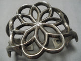 Amazing Vintage Navajo Daisy Sterling Silver Native American Bracelet-Nativo Arts