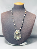 Opulent Vintage Native American Navajo Royston Turquoise Sterling Silver Heishi Necklace Old-Nativo Arts