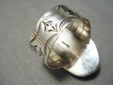 One Of The Biggest Huge Native American Navajo Persin Turquoise Sterling Silver Ring-Nativo Arts