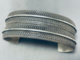One Of The Most Detailed Ever Southwestern Sterling Silver Cuff Bracelet-Nativo Arts