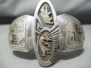Important Vintage Native American Navajo Hy Craig 14k Gold Sterling Silver Bracelet Old-Nativo Arts