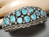 Amazing Vintage Navajo Turquoise Sterling Silver Bracelet Native American-Nativo Arts