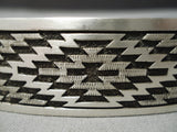 Important Vintage Native American Navajo Dan Jackson Sterling Silver Pattern Hair Barrette Clip-Nativo Arts