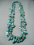 Amazing Vintage Native American Navajo Royston & Kingman Turquoise Sterling Silver Necklace Old-Nativo Arts