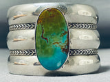 Magnificent Vintage Native American Navajo Damale Turquoise Sterling Silver Bracelet Signed-Nativo Arts