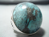 Important Vintage Native American Navajo Domed Turquoise Sterling Silver Ring-Nativo Arts