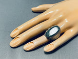 Unforgettable Vintage Native American Navajo Variscite Sterling Silver Ring-Nativo Arts