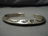 Intricate!! Vintage Navajo Sterling Silver Native American Bracelet Old-Nativo Arts