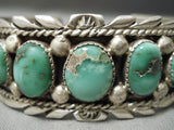Museum Vintage Native American Navajo Damale Turquoise Sterling Silver Bracelet Old-Nativo Arts