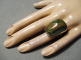Native American Important Best Vintage Santo Domingo Ron Chavez Turquoise Sterling Silver Ring-Nativo Arts