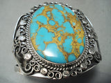 Native American Rare Francisco Gomez Spiderweb Turquoise Sterling Silver Bracelet-Nativo Arts