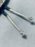 Fascinating Native American Navajo Spiderweb Turquoise Sterling Silver Horse Bolo-Nativo Arts