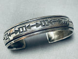 Authentic Vintage Native American Navajo Thomas Singer Sterling Silver Bracelet-Nativo Arts