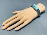 Important Vintage Native American Navajo Derrick Gordan Turquoise Sterling Silver Bracelet-Nativo Arts