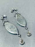 One Of The Best Ever Vintage Native American Zuni Turquoise Sterling Silver Earrings-Nativo Arts