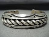 Native American One Of The Best Ever Orville Tsinnie (d.) Sterling Silver Wire Bracelet-Nativo Arts