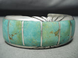 Native American Intricate Royston Turquoise Sterling Silver Bracelet-Nativo Arts