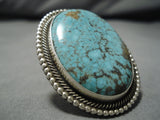 Important Navajo Ricky Martinez Spiderweb Turquoise Native American Ring-Nativo Arts