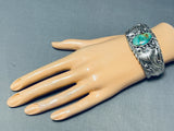 Darrell Morgan Vintage Native American Navajo Royston Turquoise Sterling Silver Bracelet-Nativo Arts