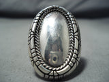 Marvelous Vintage Navajo Native American Sterling Silver Ring Old-Nativo Arts