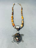 Very Rare Turtle Vintage Native American Navajo Sterling Silver Necklace-Nativo Arts