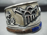 Important Vintage Native American Hopi Phillip Sekaquaptewa Turquoise Sterling Silver Bracelet-Nativo Arts