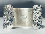Extreme Detail Native American Turquoise Sterling Silver Bracelet-Nativo Arts