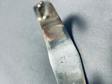 Important Damale Turquoise Vintage Native American Navajo Gold Sterling Silver Bracelet-Nativo Arts