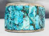 The Best Ever Blue Diamond Turquoise Vintage Native American Navajo Sterling Silver Bacelet-Nativo Arts