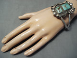 Ray Nez Navajo Royston Turquoise Sterling Silver Bracelet Native American-Nativo Arts