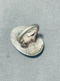 Shadowbox Vintage Native American Navajo Turquoise Sterling Silver Ring Old-Nativo Arts