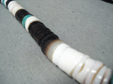 Native American Incredible Vintage Navajo Domingo Royston Turquoise Jet Shell Necklace-Nativo Arts