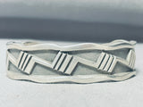 Heavy 90 Gram Vintage Native American Navajo Sterling Silver Thick Bracelet Cuff-Nativo Arts