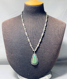 Extremely Rare Vintage Native American Navajo Damale Turquoise Sterling Silver Necklace-Nativo Arts